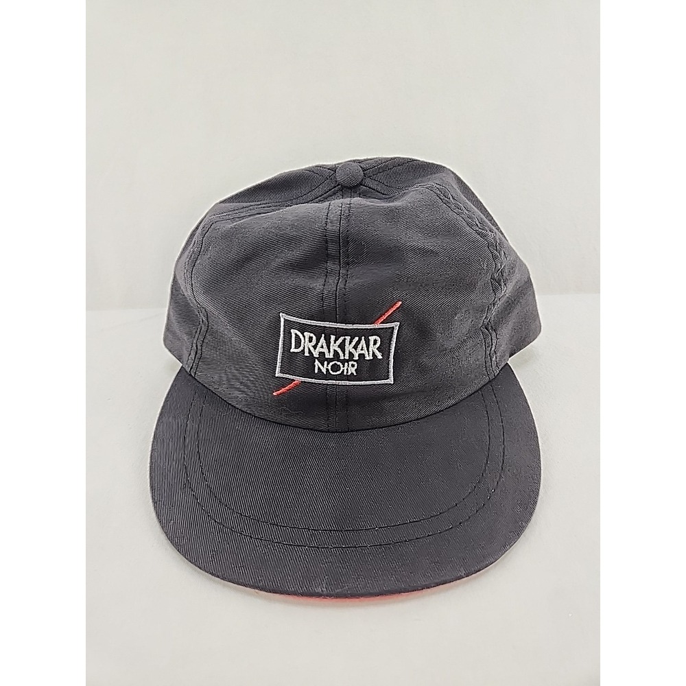 Drakkar Noir Embroidered Guy Laroche Paris Black Strapback Baseball Cap‎ Hat